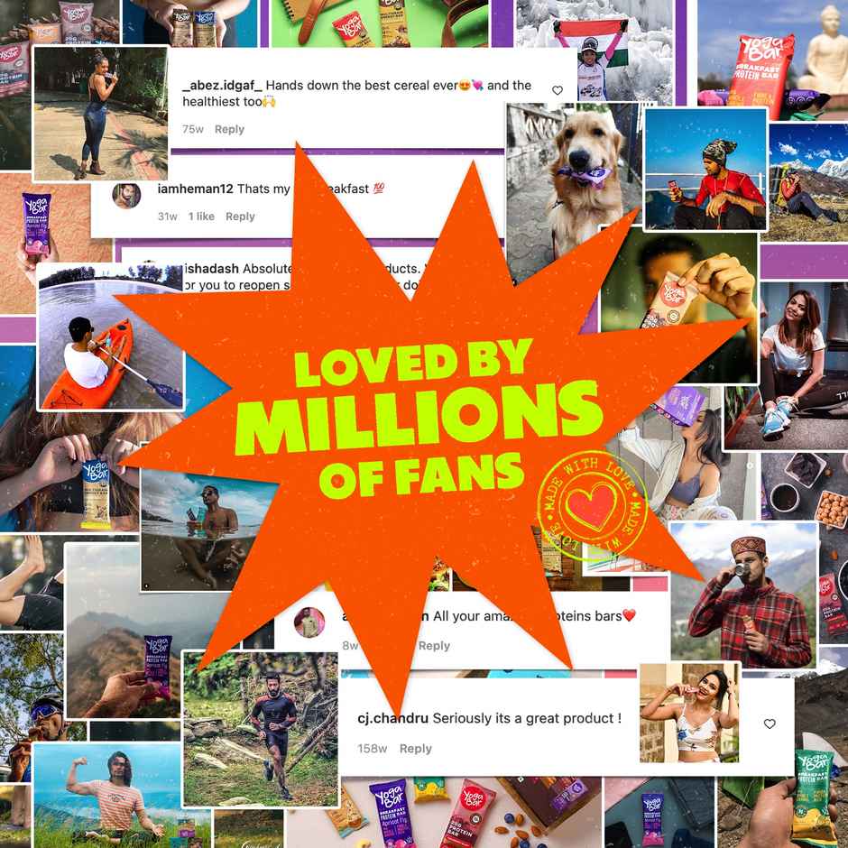 Yoga Bar Power Up 20g Protein Bar Coffee Crush, No Added Sugar, Whey Protein Concentrate, Isolate