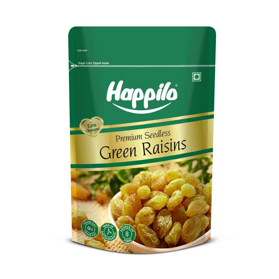 Happilo Premium Seedless Green Raisin | Kishmish | Dry Fruits