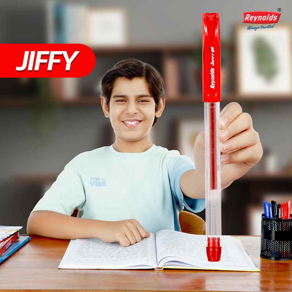 Reynolds Jiffy Gel Pen Set (5 Red Pens)