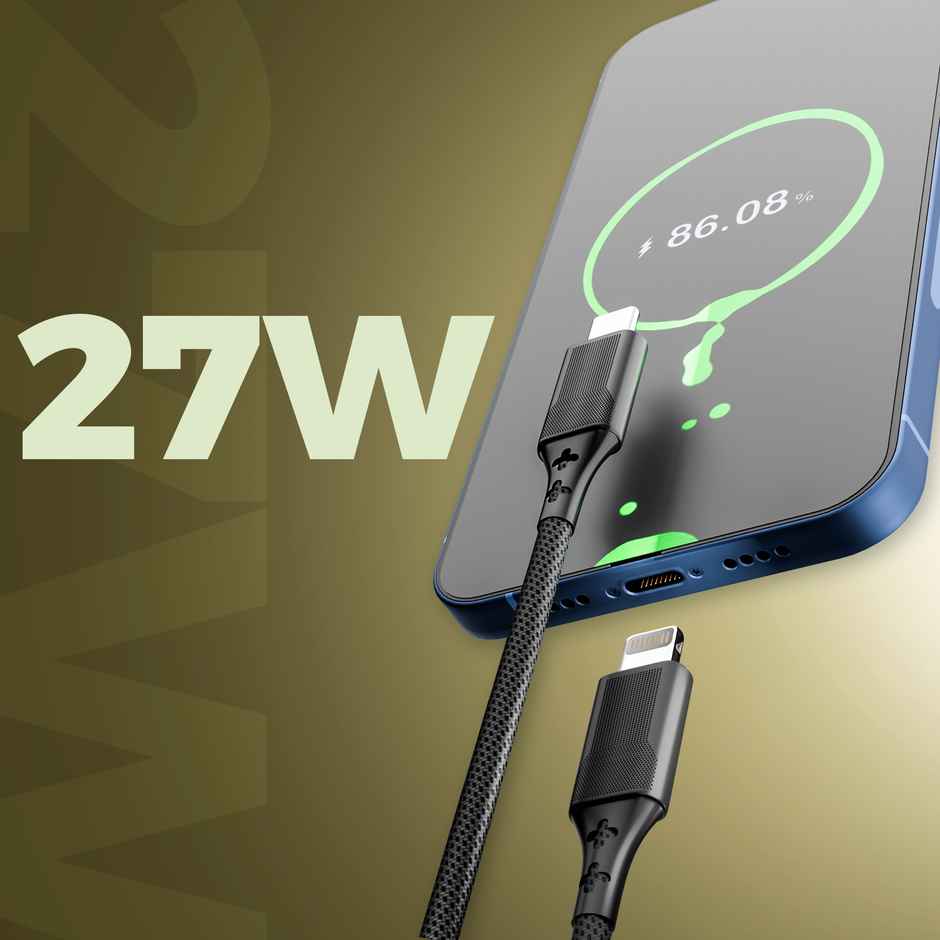 UBON 2mtr 27W Fast charging Type C to Lightening Braided Cable