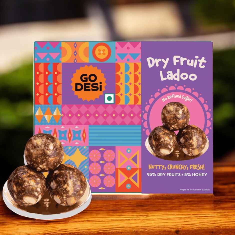 Tangy Imli (Tamarind) 10 Pcs Sour Candy | No Refined Sugar | Lollipop By Go Desi (10pc) & Dry Fruit Laddoo | No Added Refined Sugar | Laddu | Sweet By Go Desi (200g) Combo