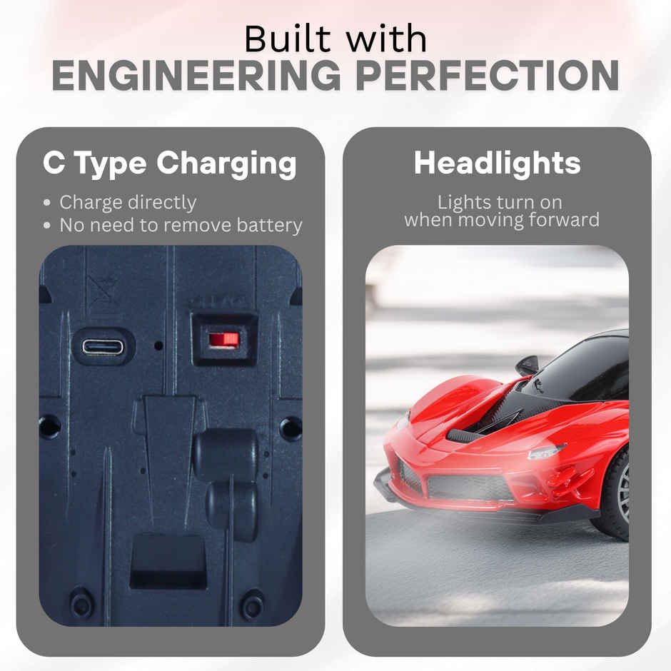 Race N Roll Hi Speed Rechargeable Remote Control Car 1:24 | Fer Red