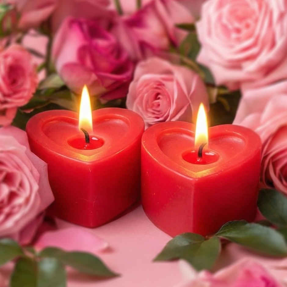 Heart to Heart Romance Candles | Iris