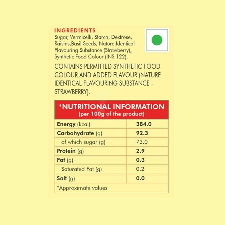 Weikfield Falooda Mix Strawberry Flavour Pouch