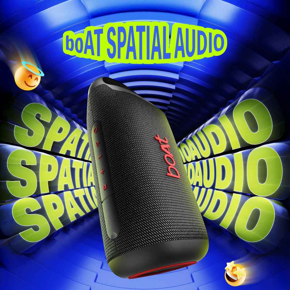boAt Stone Arc Pro, Spatial Audio, 25W Signature Sound, 58mm Drivers, Upto 12 Hrs Battery | Black