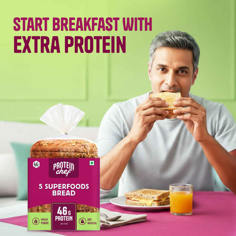 5 SuperFoods Multigrain Bread (46 g Protein, No Maida Premium Wheat Breads)