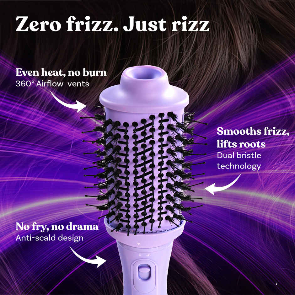 BSC Bombae Hairess Ionic 3-In-1 Hot Air Brush Hair Dryer | Volumizer & Straightener