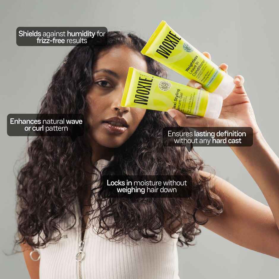 Moxie Beauty Wavy Vibe Setter Duo For Wavy & Curly Hair Weightless Leave-In Conditioner