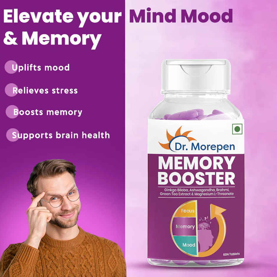 Dr. Morepen Memory Booster Brain Supplement Helps in Concentration, Focus