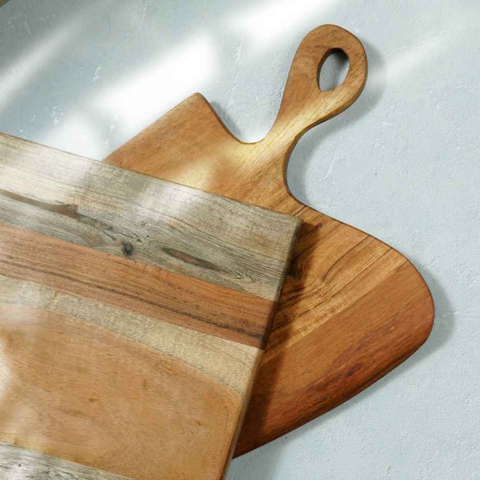 Sanjeev Kapoor by Oggn Wooden Live Edge Chopping Board 17.5x10