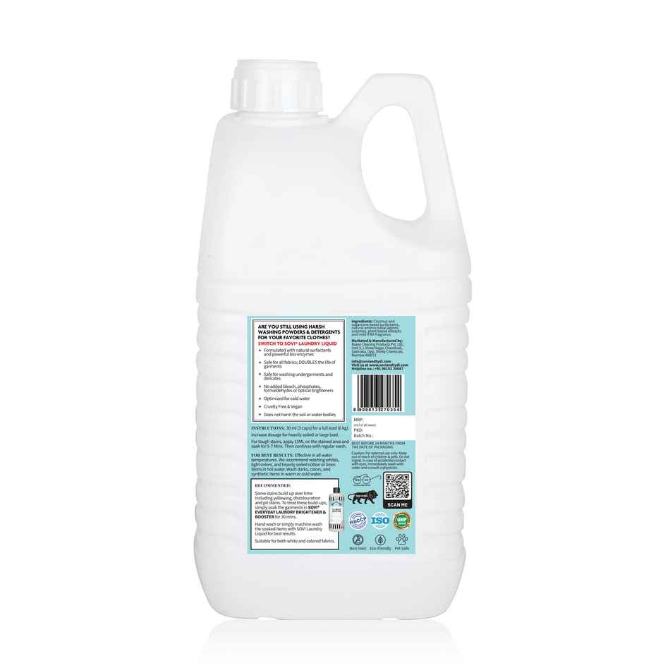 Sovi Enzyme Powered Liquid Detergent | Baby Safe | Stain Remover | Clean Scent