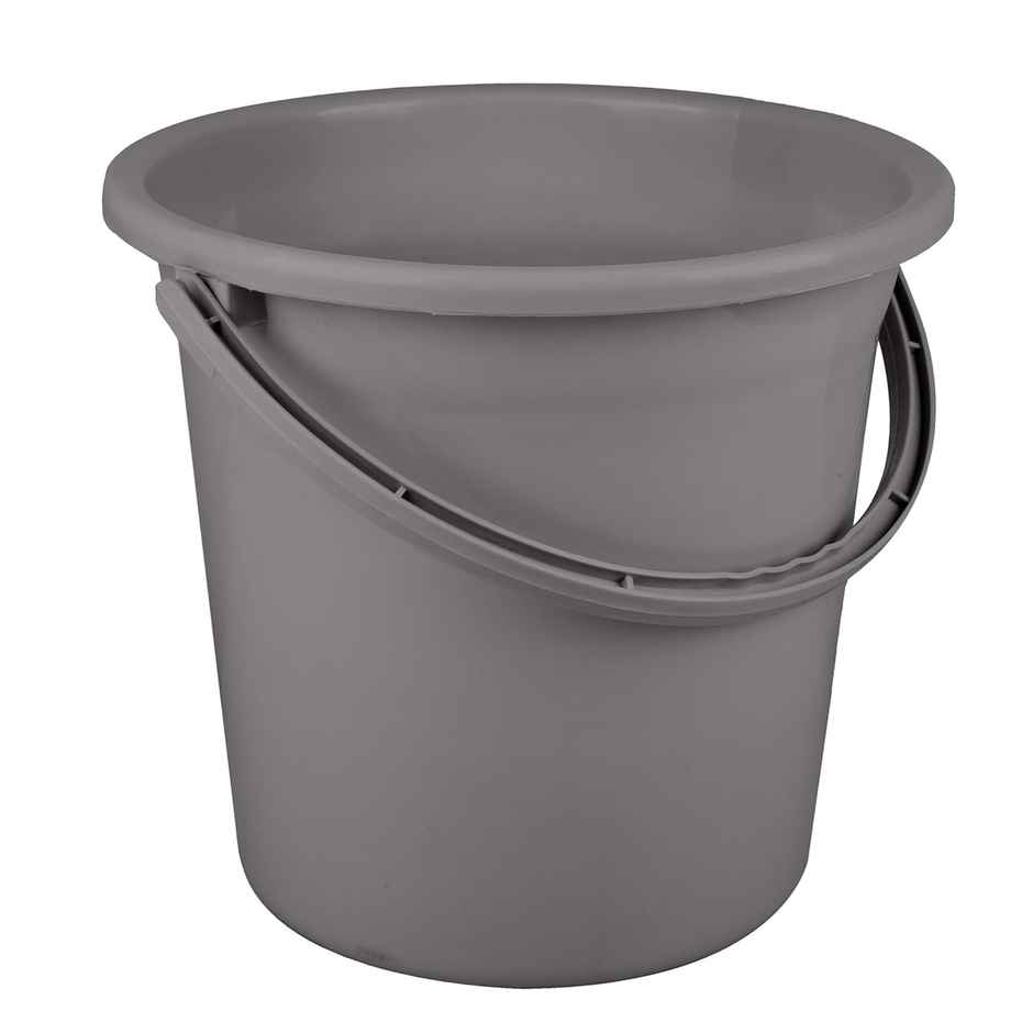 Kuber Industries Plastic Strong Bucket for Bathroom for Bathing|18 L|Grey