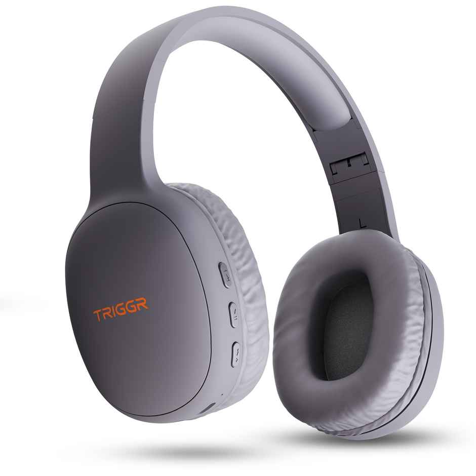 TRIGGR Trinity 1 Wireless Headphone | 40mm Drivers, Fast Charge | BT 5.4 | Shark Grey
