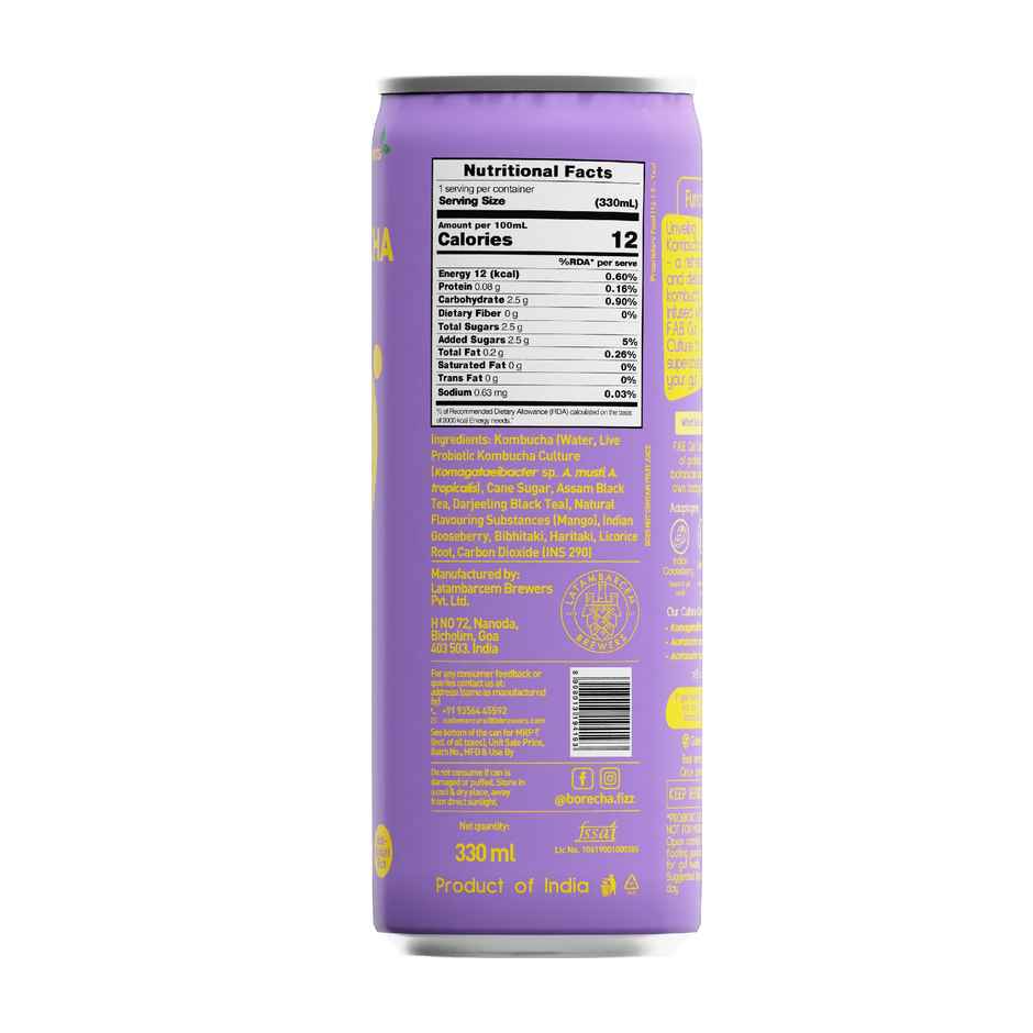 Borecha Mango Probiotic Kombucha