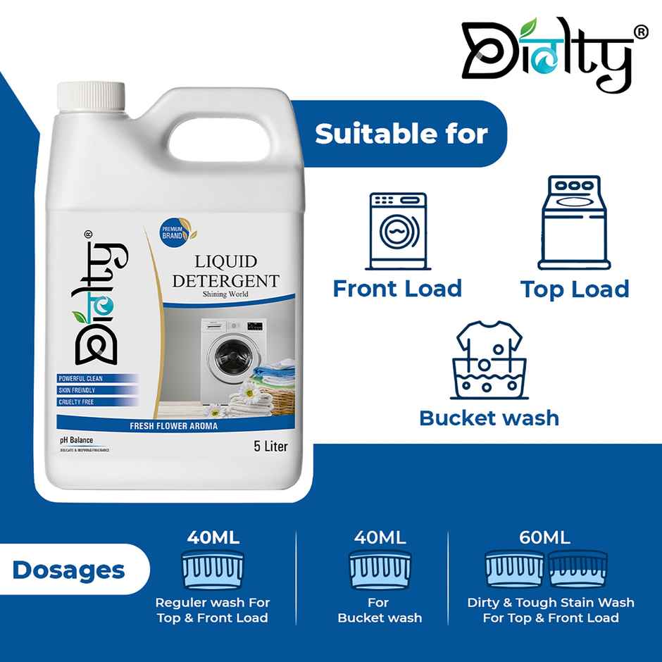 Diolty Fresh Top & Front Load Washing Machine Detergent Liquid