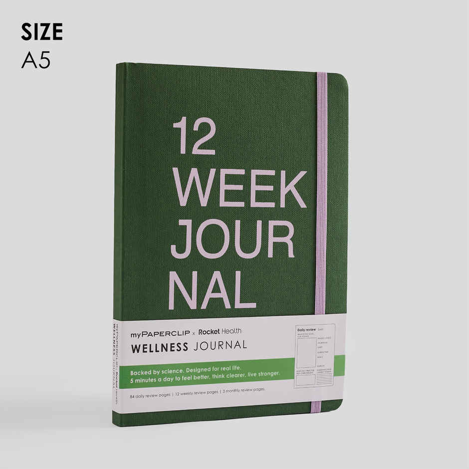 myPAPERCLIP 12 Week Journal, Wellness | Green