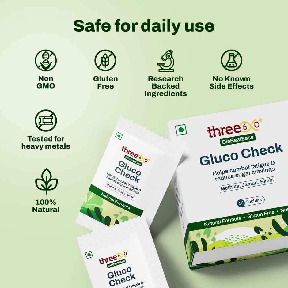 three60+ Diabeatease Gluco Check Powder for Sugar Control