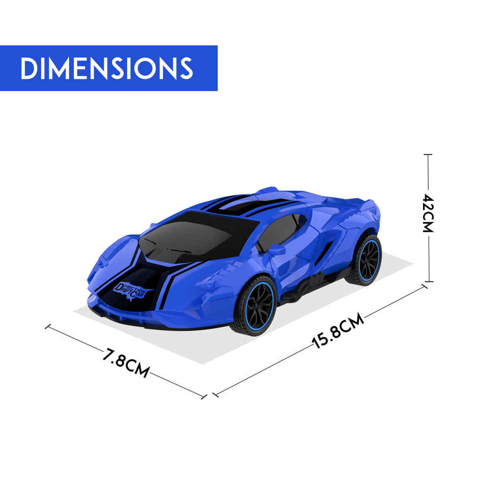 SEEDO No Battery Mechanical Power Friction Drift Cars | Blue