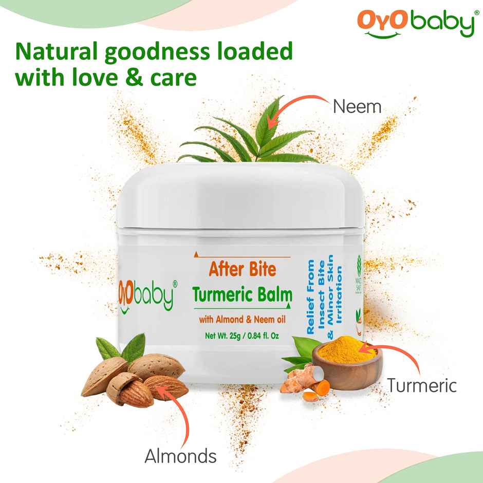 Oyo Baby After Bite Turmeric Balm Gives Relief From Rashes, Mosquito & Insect Bites