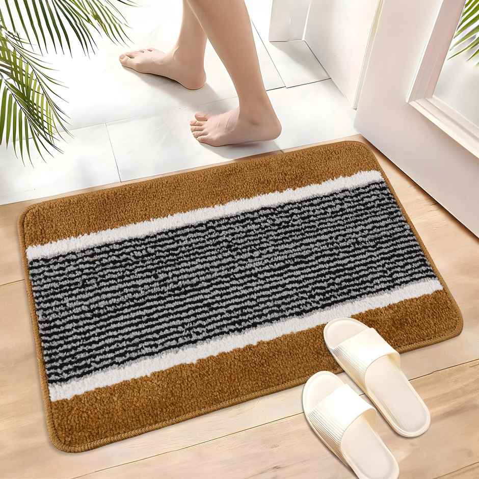 Kuber Water-Absorbent Door Mats 16x24 Inch | Micro Wings Lining | Golden