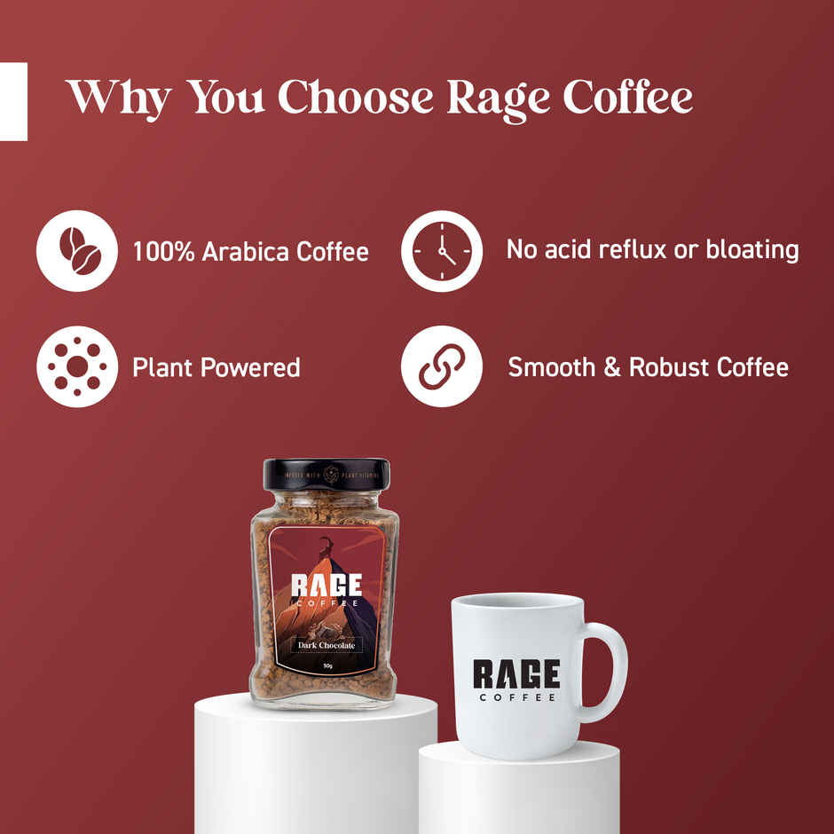 Rage Coffee Dark Chocolate Flavour - Premium Arabica Instant Coffee