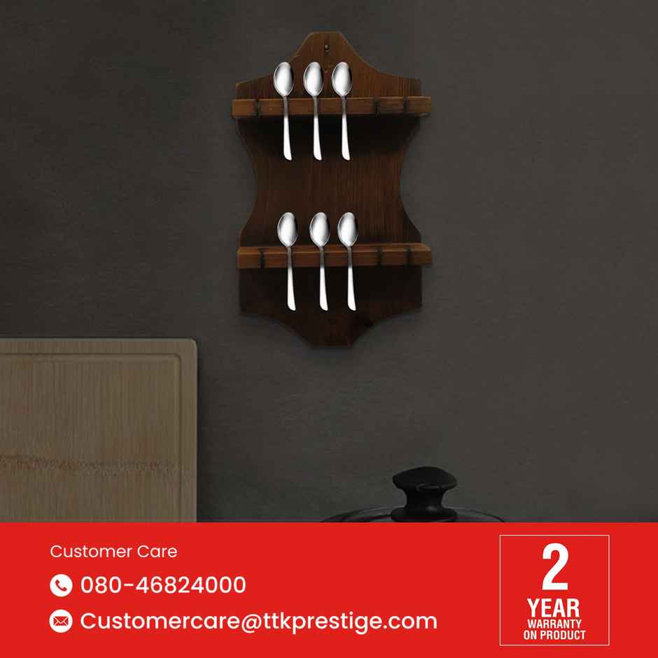 Judge By Prestige Sparkle Stainless Steel Dessert Spoon,Dishwasher Safe,6pc Set,Silver