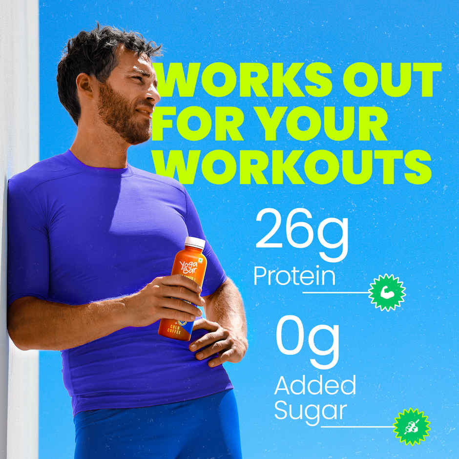 Yoga Bar 26g Protein Shake Cold Coffee |Protein Milkshake with No Added Sugar