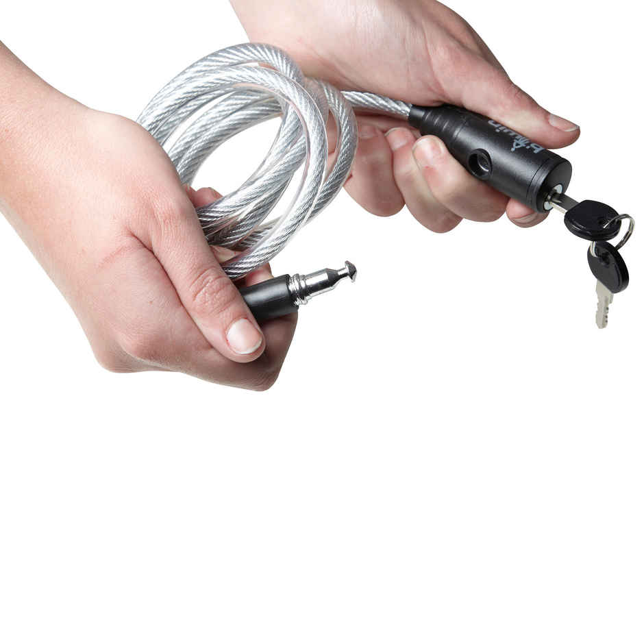Decathlon | Cycle Cable Lock With Key - Grey