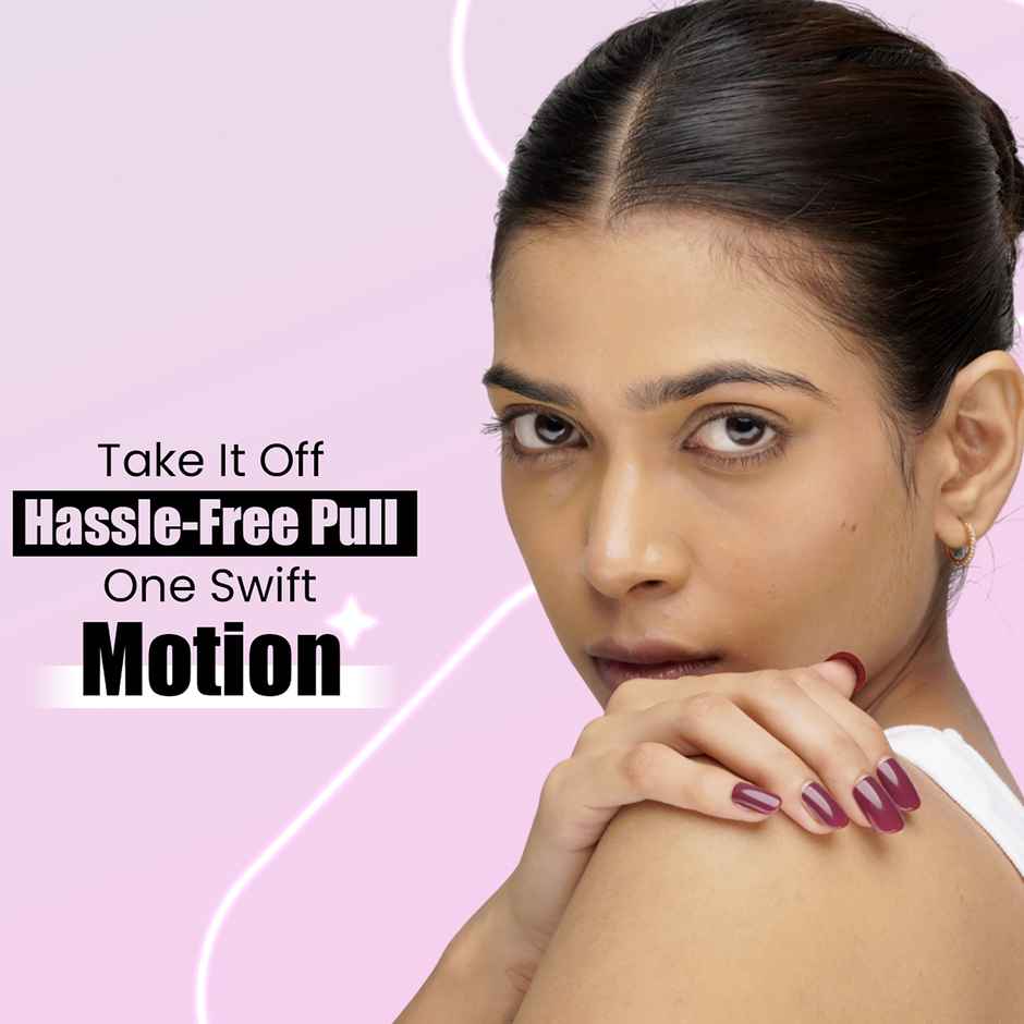 Sanfe Instant Stick On Nails - Bloody Marry | Press On Nails Kit | Artificial Nails Set