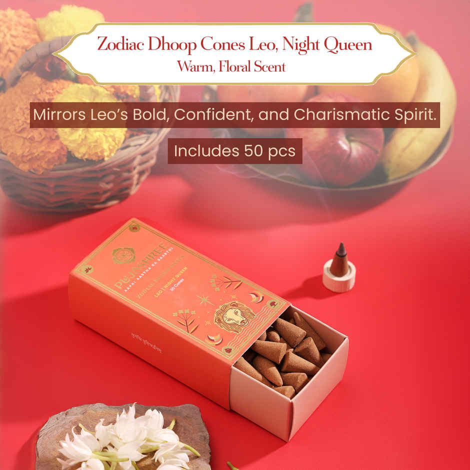 Pujashree Zodiac Dhoop Cones | Leo - Night Queen