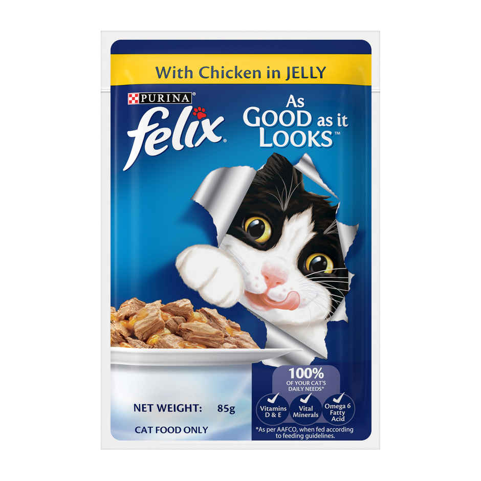 Purina Felix with Chicken in Jelly | Wet Food for Adults | Complete and Balanced Adult Food