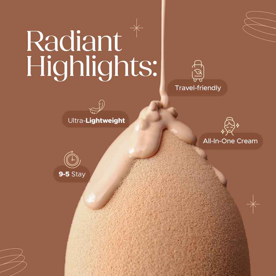 Hilary Rhoda Radiant BB Foundation | Ultra-Creamy & Lightweight Formula | Natural - Shade 04