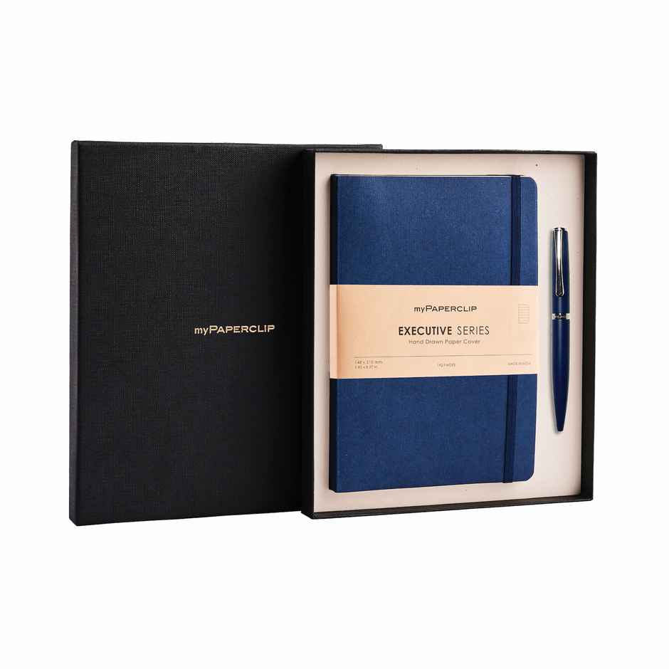 myPAPERCLIP Notebook And Pen Executive Combo Set | Blue