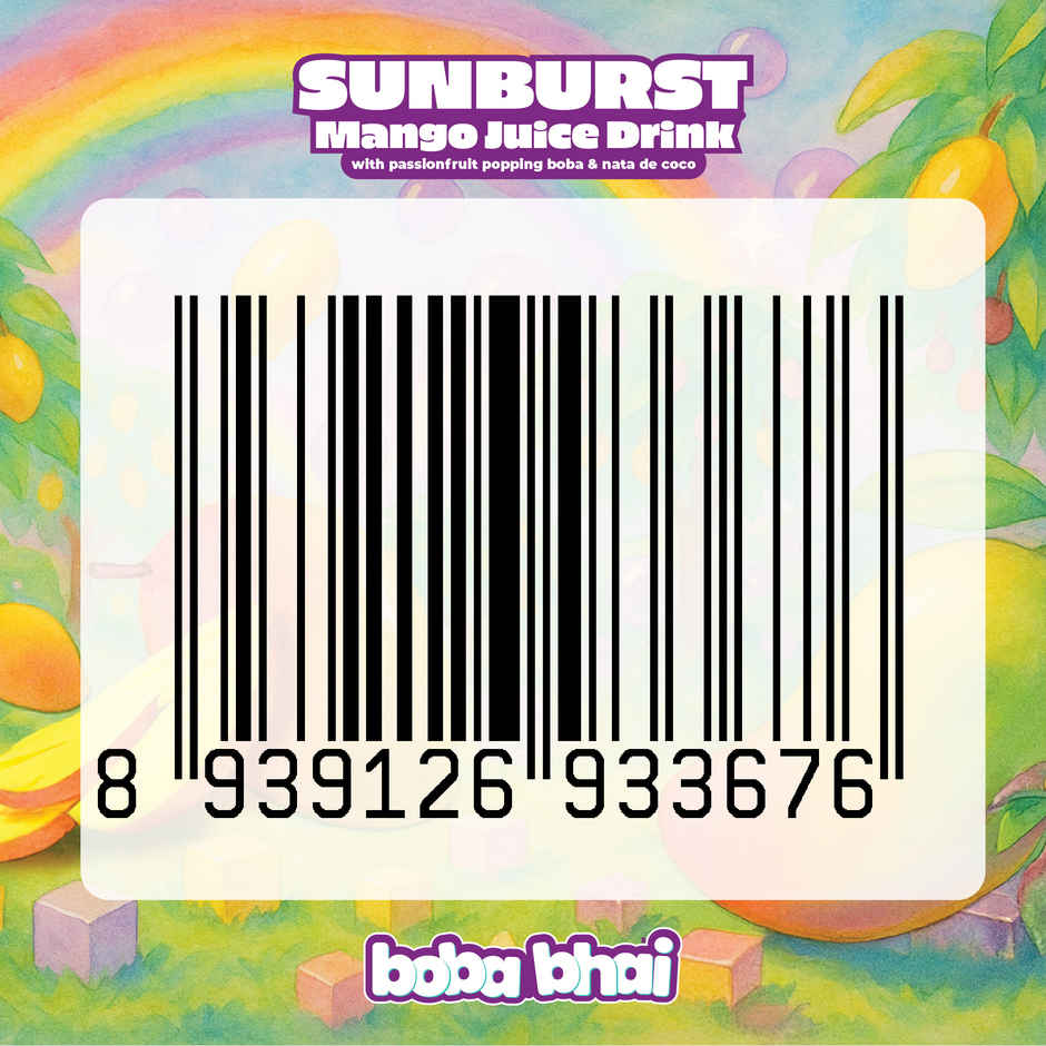 Boba Bhai Mango Fruit Drink with Popping Bubbles & Nata de Coco