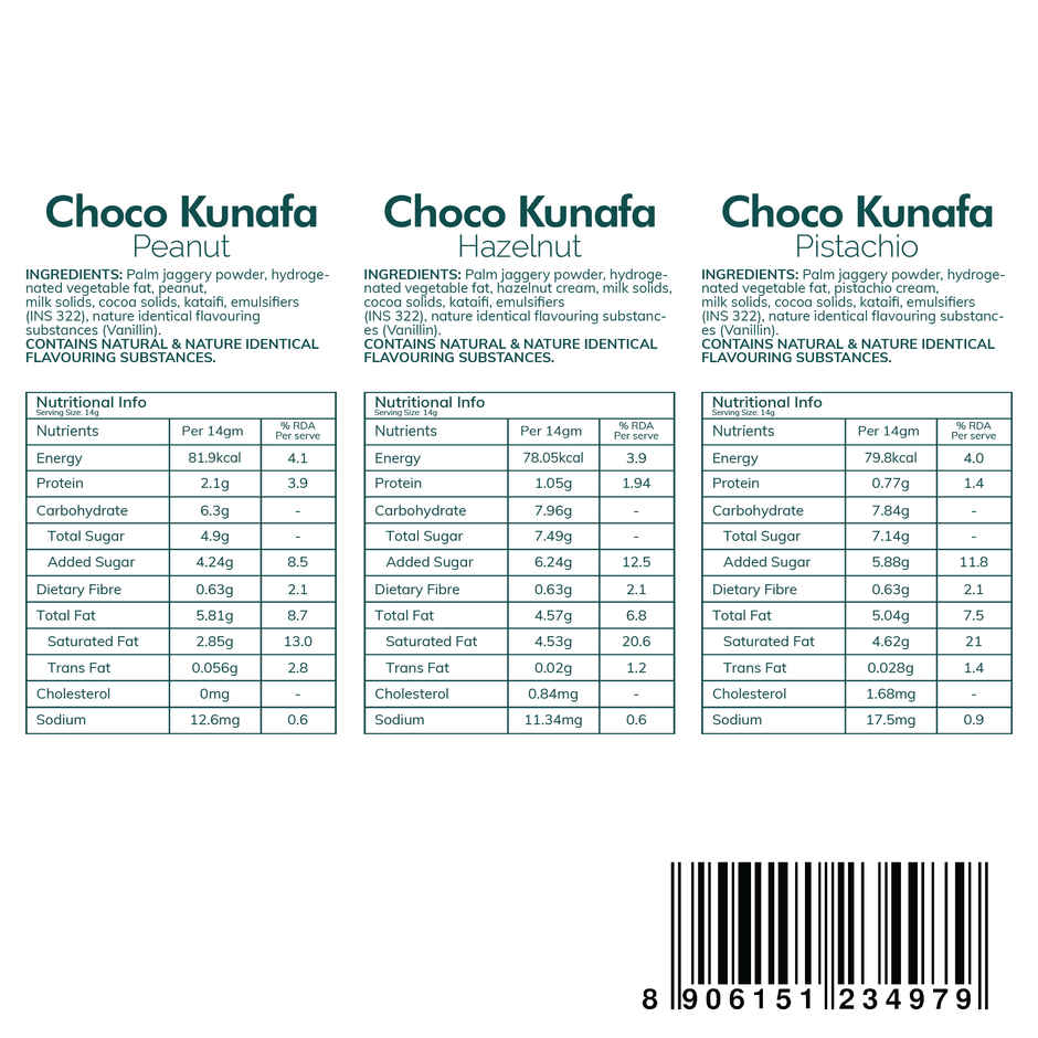 Snackible Kunafa Chocolate Bites