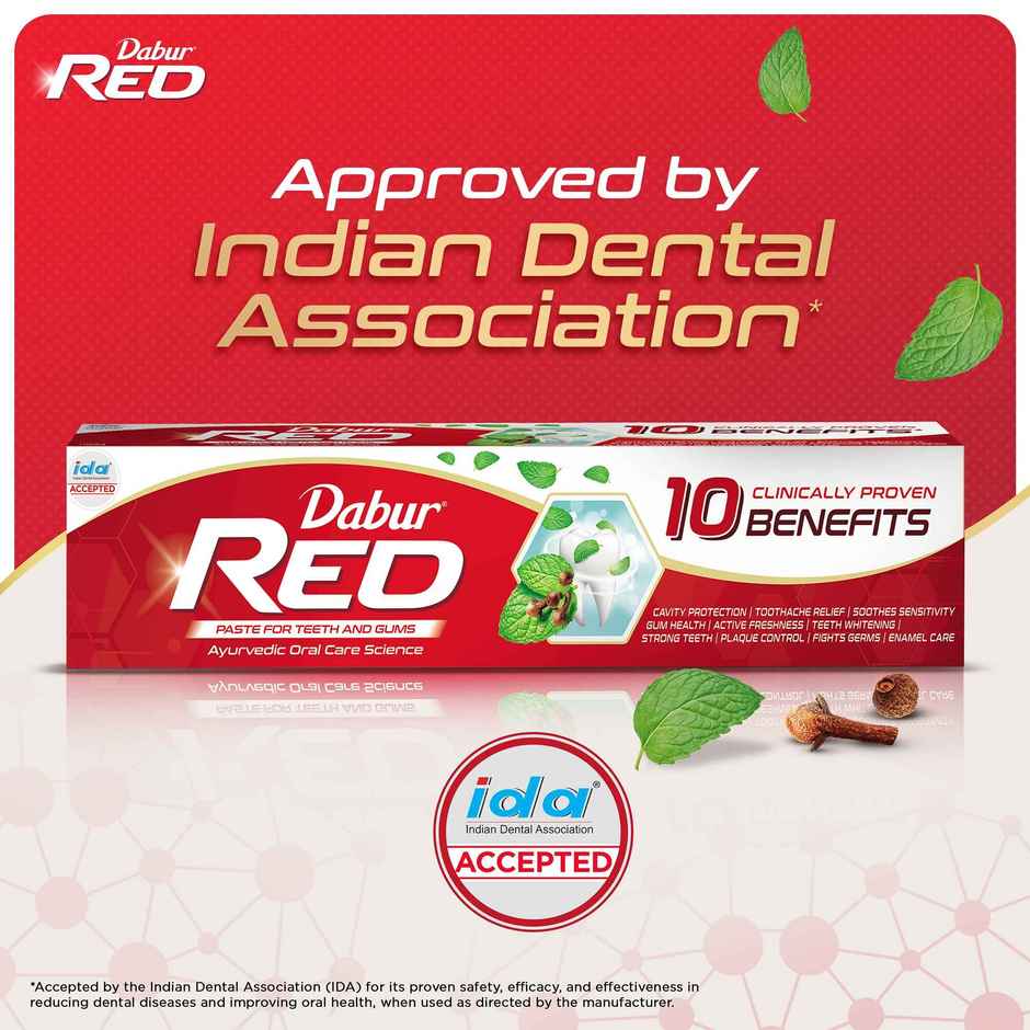 Dabur Red India's No.1 Ayurvedic Fluroide Toothpaste