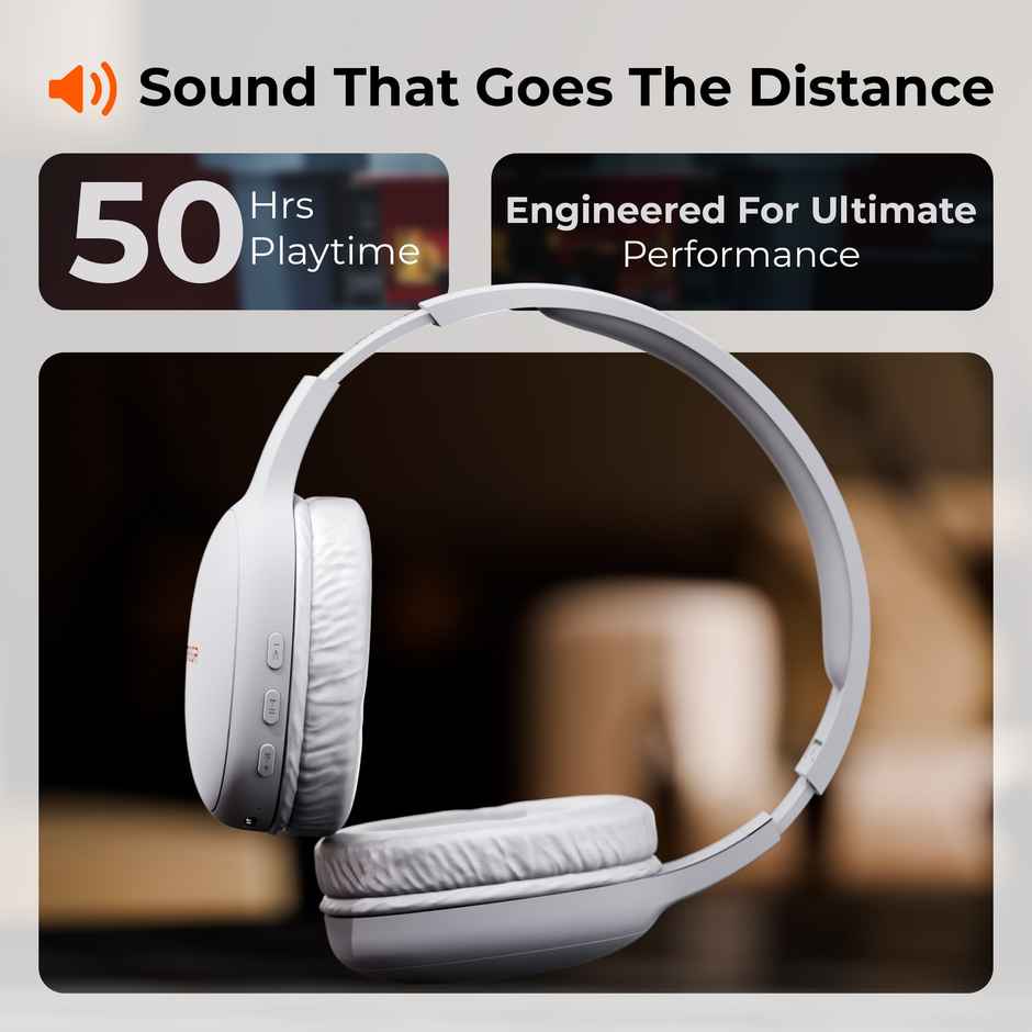 TRIGGR Trinity 1 Wireless Headphone | 40mm Drivers, Fast Charge | BT 5.4 | Shark Grey