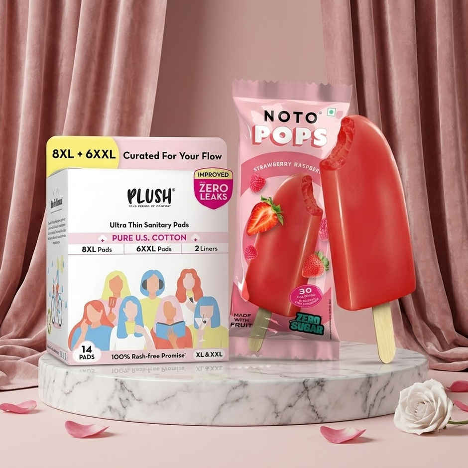 Plush & NOTO Periodcare Duo - Sanitary Pads + Berry Popsicle