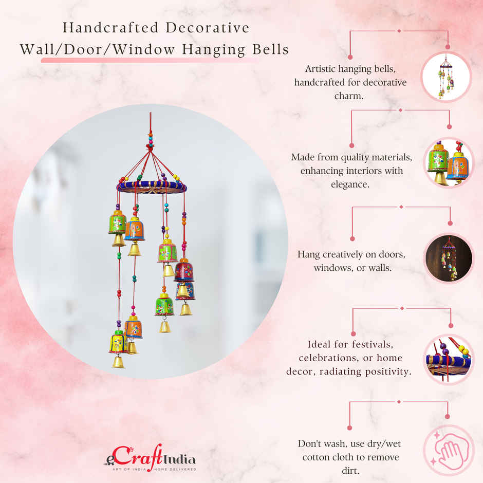eCraftIndia Handcrafted Decorative Wall/Door/Window Hanging Bells