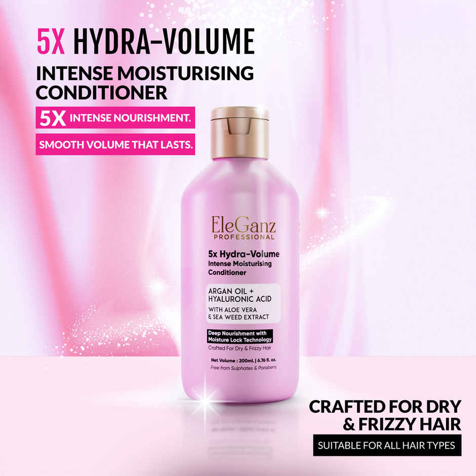 EleGanz Professional 5X Hydra-Volume Intense Moisturising Conditioner with Shea Butter