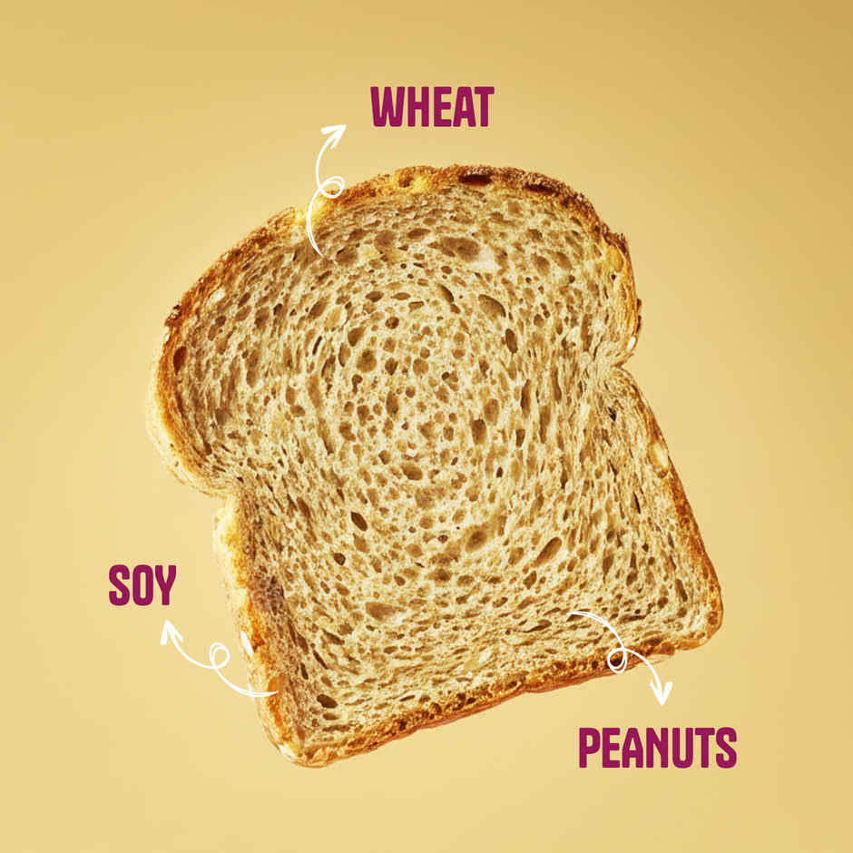 High Protein Brown Bread (38g Protein Zero Maida Wheat / No Color / Atta Bread)