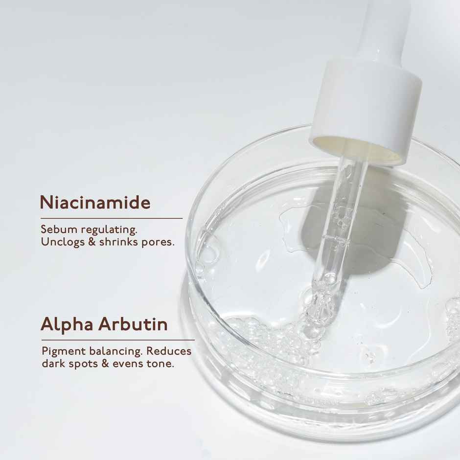 Asaya 10% Niacinamide Serum With Alpha Arbutin - Lightweight Pore Minimising Serum for Glowing Skin