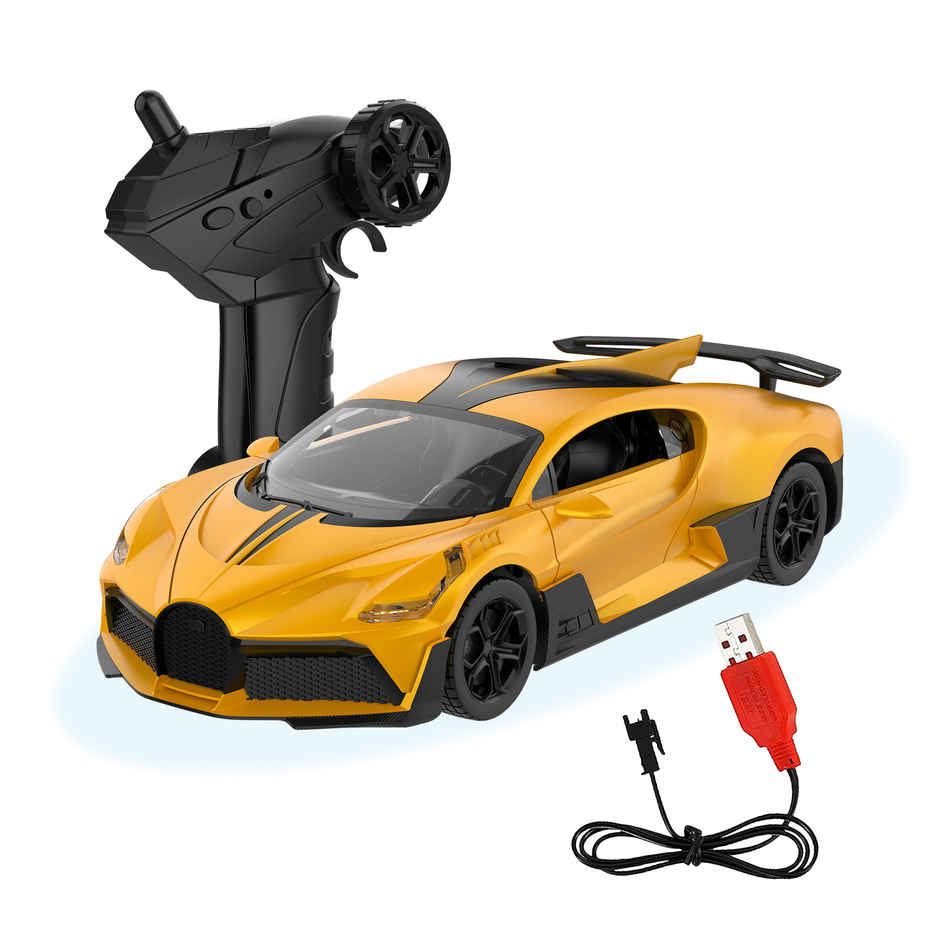 SEEDO Remote Control Car 1:16 , 2.4 GHz, USB Rechargeable, Fast Speed Thunder Bird Car | Yellow