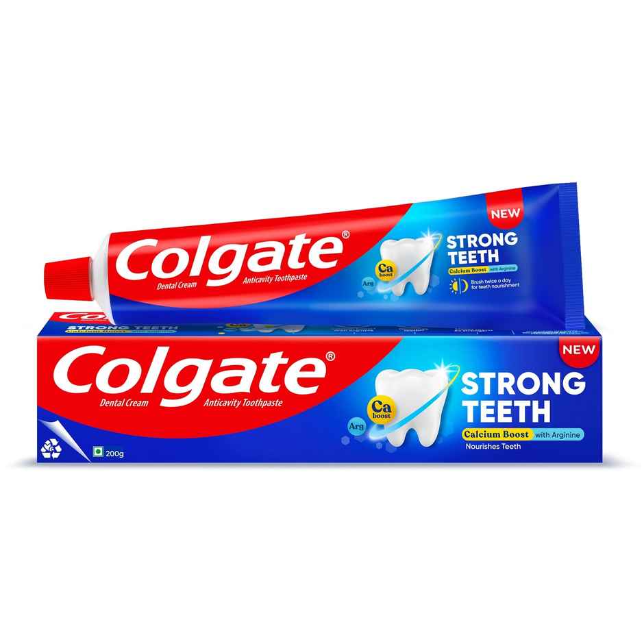 Colgate Visible White O2 Toothbrush (2pc) & Colgate Plax Peppermint Mouthwash (250ml) & Colgate Strong Teeth Anticavity Toothpaste (200g) Combo