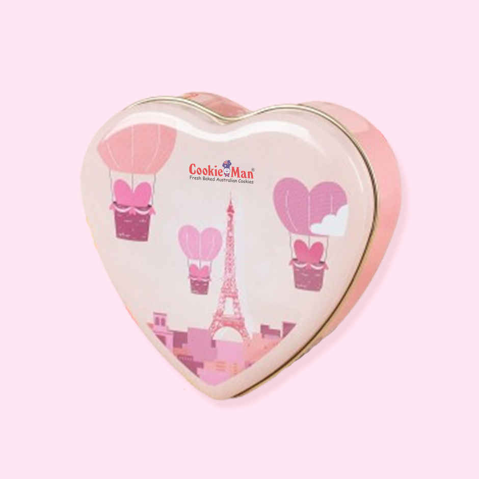 Cookie Man Premium Heart Shaped Chocolates Gift Tin