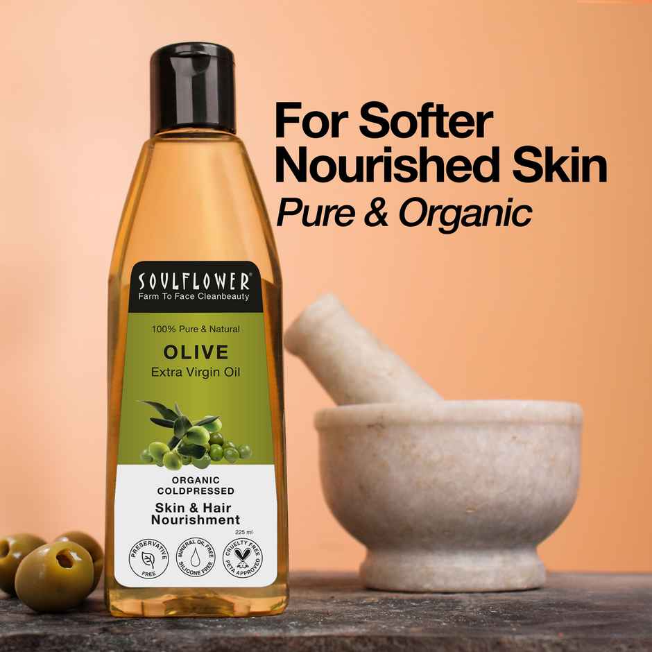 Soulflower Coldpressed Olive Oil For Hair & Skin