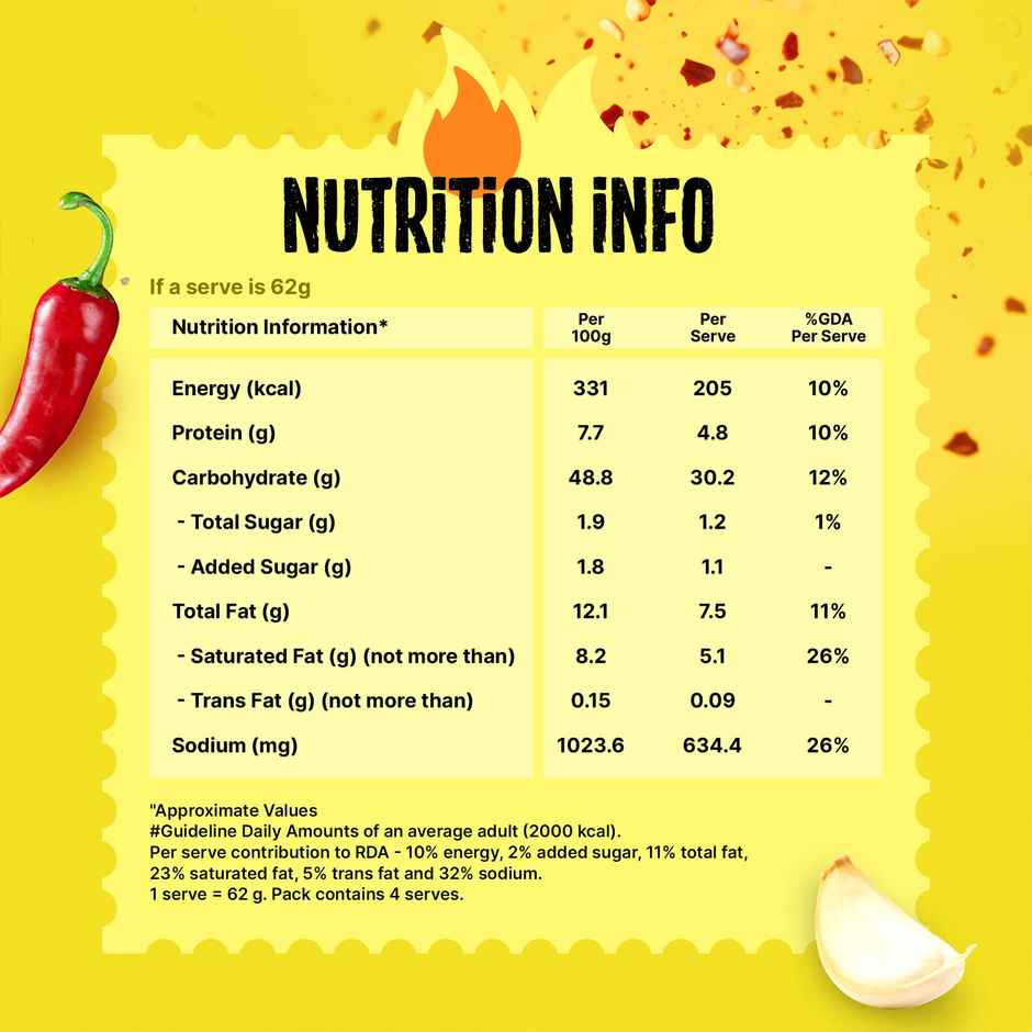 MAGGI Spicy Garlic Noodles, Instant & Easy Snack