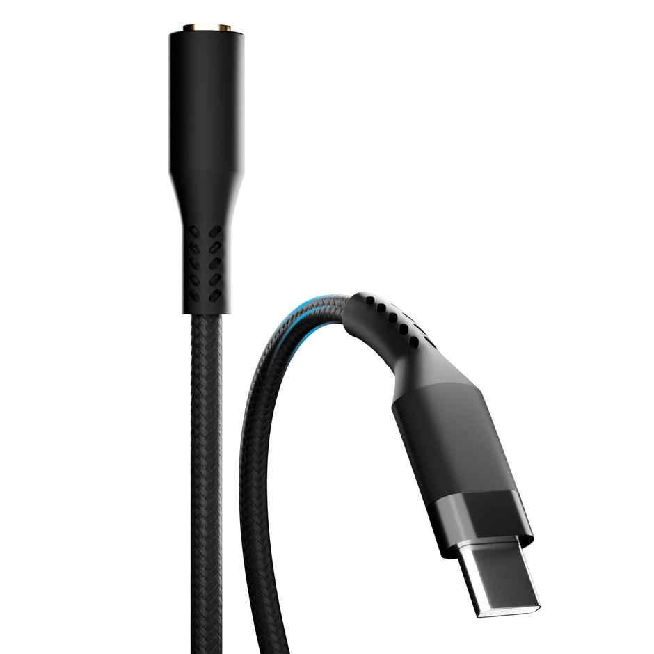 Ailkin Type-C to 3.5mm Audio Jack Connector|Adapter with DAC for Type C Phones [Black]