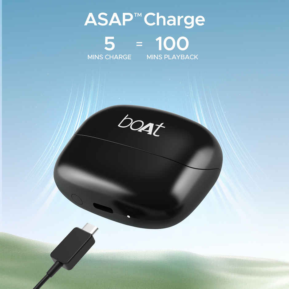 boAt Airdopes Atom 81 Pro in ear TWS Earbuds with mic, 100Hrs Battery, 4Mics ENx Tech, 50ms Low Latency, 13mm Drivers, Fast Charge, IPX5, v5.1 Bluetooth - Obsidian Noir