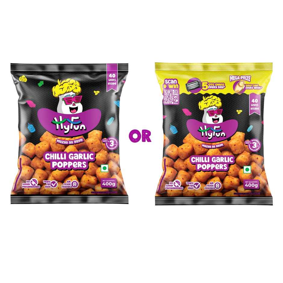 HyFun Chilli Garlic Potato Poppers, Spicy Nuggets | Frozen
